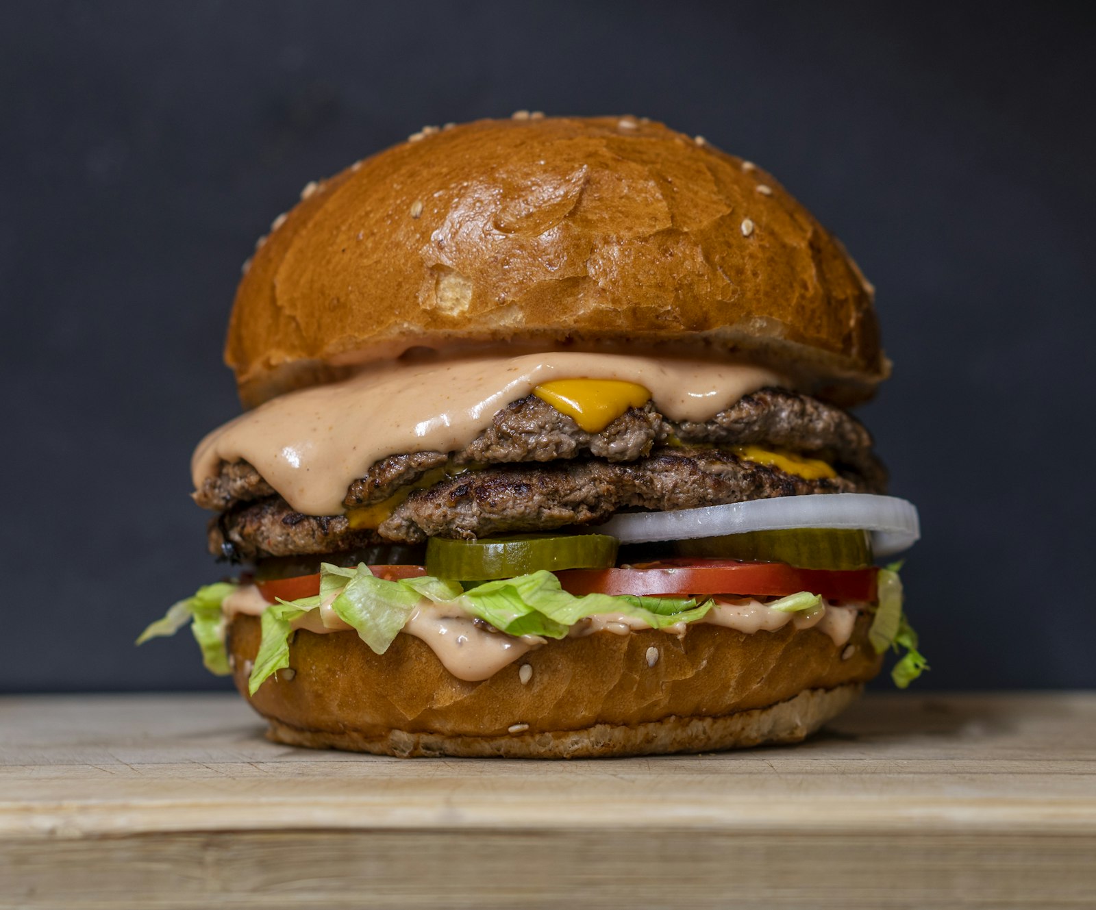 Open-air burger and fries