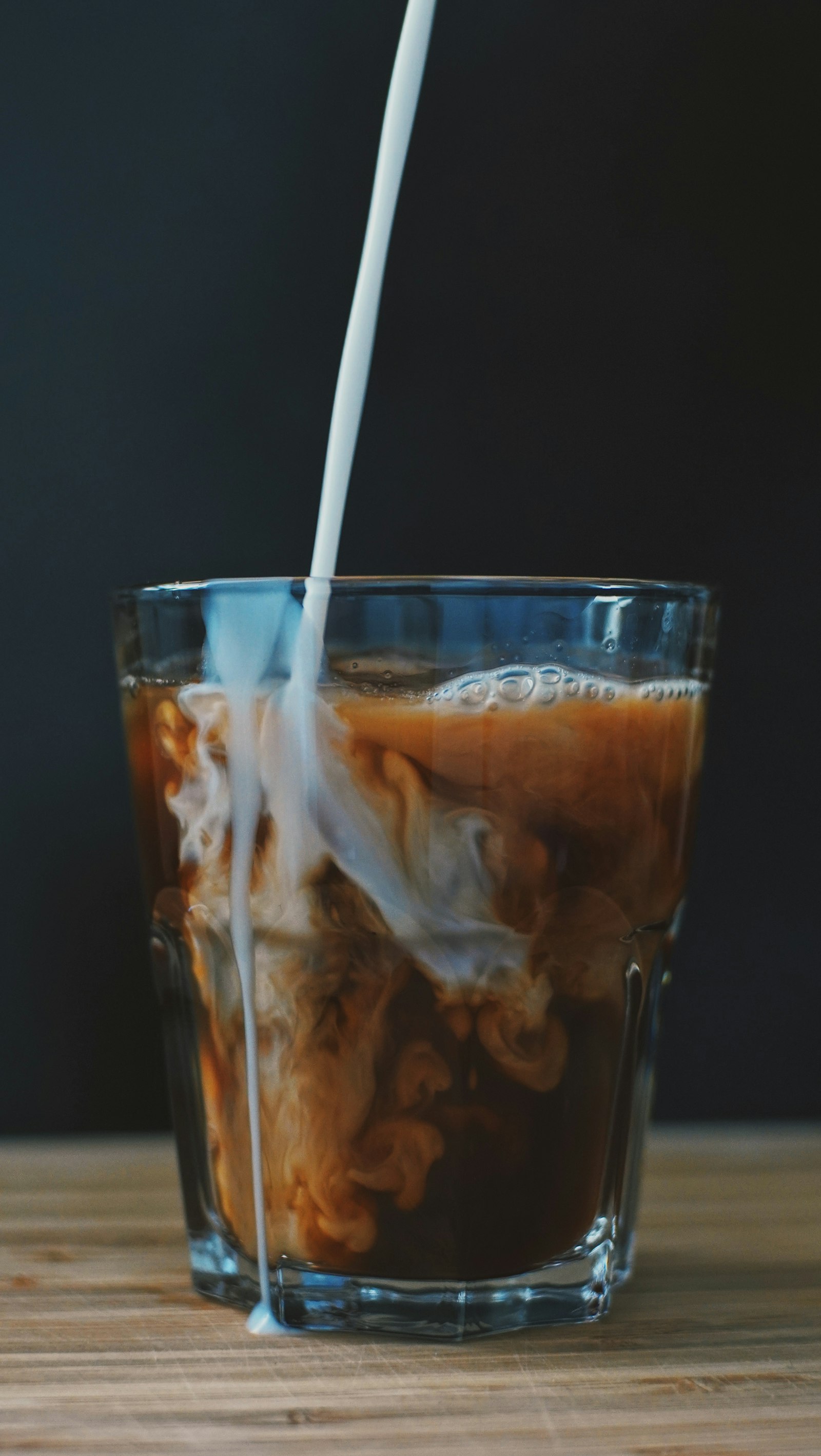 Tropical iced coffee in a glass